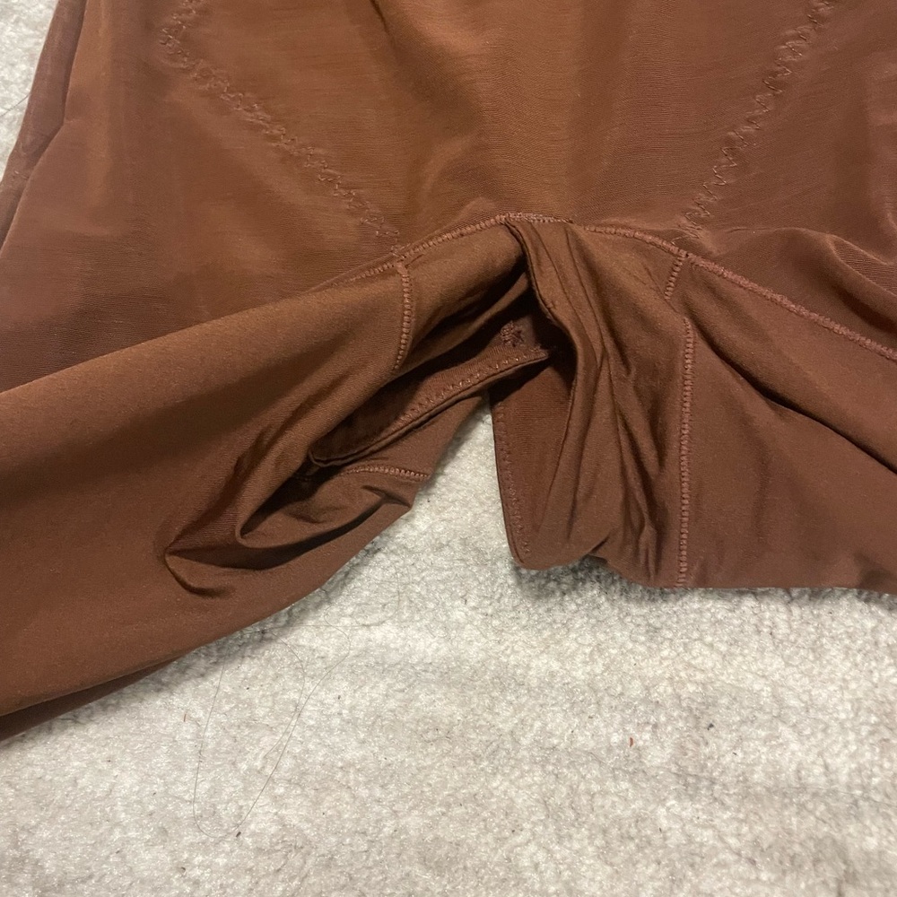 Popilush Chocolate Brown Shapewear Mermaid Maxi Dress Built-In Shaper Medium - Picture 6 of 7